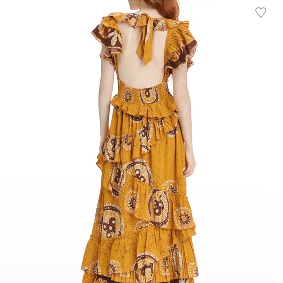 Anthropologie Love the Label Adrianne open back ruffle maxi dress - Picture 7 of 7